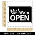 thumbnail image 2 of Yes We're Open Sign Self-Inking Rubber Stamp Ink Stamper - Black Ink - Large 1-1/2 Inch, 2 of 7