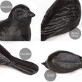 thumbnail image 2 of Set of 2 Rustic Dark Brown Cast Iron Bird Doorstops, 2 of 5