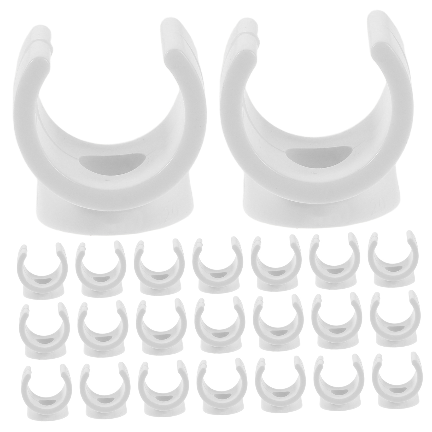 Raindrops 100 Pcs White U-Shaped PVC Pipe Clamps Heavy Duty Plastic Supports for Water Pipes & Electrical Conduit Fastening