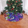 thumbnail image 2 of FMSHPON Rainbow Color Graffiti Geometric Xmas Christmas Tree Skirt Stand Mat for Holiday Party Decoration Indoor Outdoor 36 inches, 2 of 3