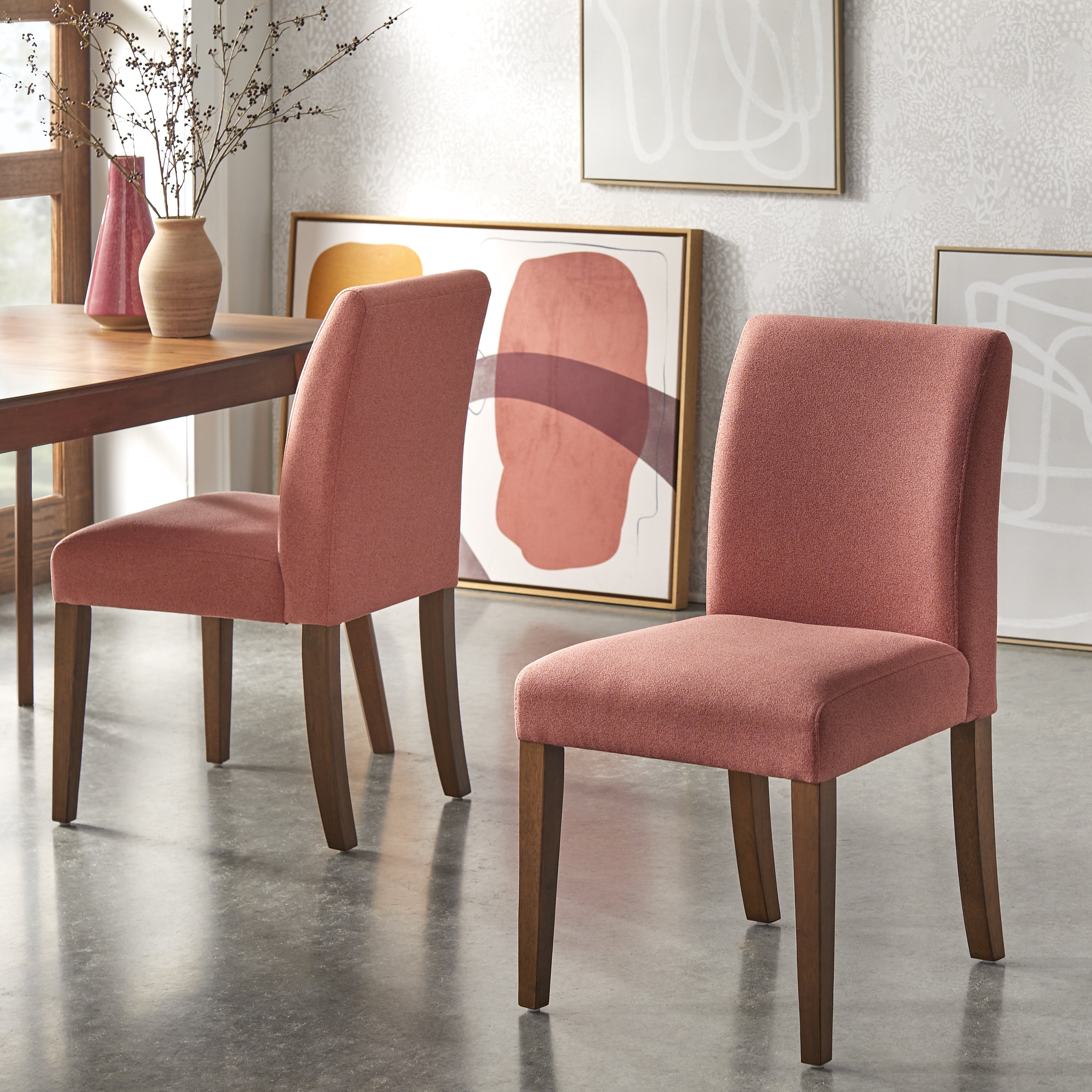 TMS Eliana Dining Chair, Set of 2, Summer Pink