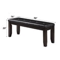 thumbnail image 2 of Kingfisher Lane Faux Leather Dining Bench in Black and Espresso, 2 of 3