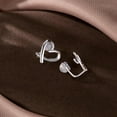 thumbnail image 6 of Solid 925 Sterling Silver Love Heart Clip On Earrings Ear Cuffs for Women Teens Heart Wrap Earrings No Piercing, 6 of 8