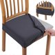 thumbnail image 1 of Jacquard Embossed Chair Slipcover Stretch Seat Slipcover Cover for Dining Room Office Hotel Wedding (Dark Grey,Pack of 6), 1 of 5