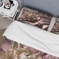 thumbnail image 4 of Designart "Glamorous Pink and Gold Flowers V" Floral Bedding Covert Set - Traditional Pink Bed Set With 1 Shams, 4 of 6