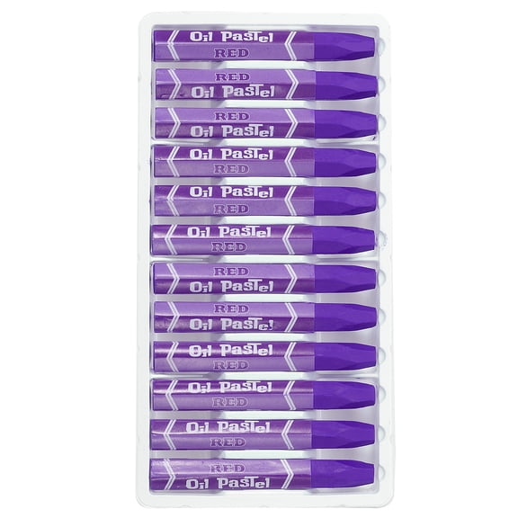 Uxcell Purple Oil Pastels, 24Pcs Soft Oil Crayons Vibrant Creamy Pastels Stick Art Supplies for Painting Drawing