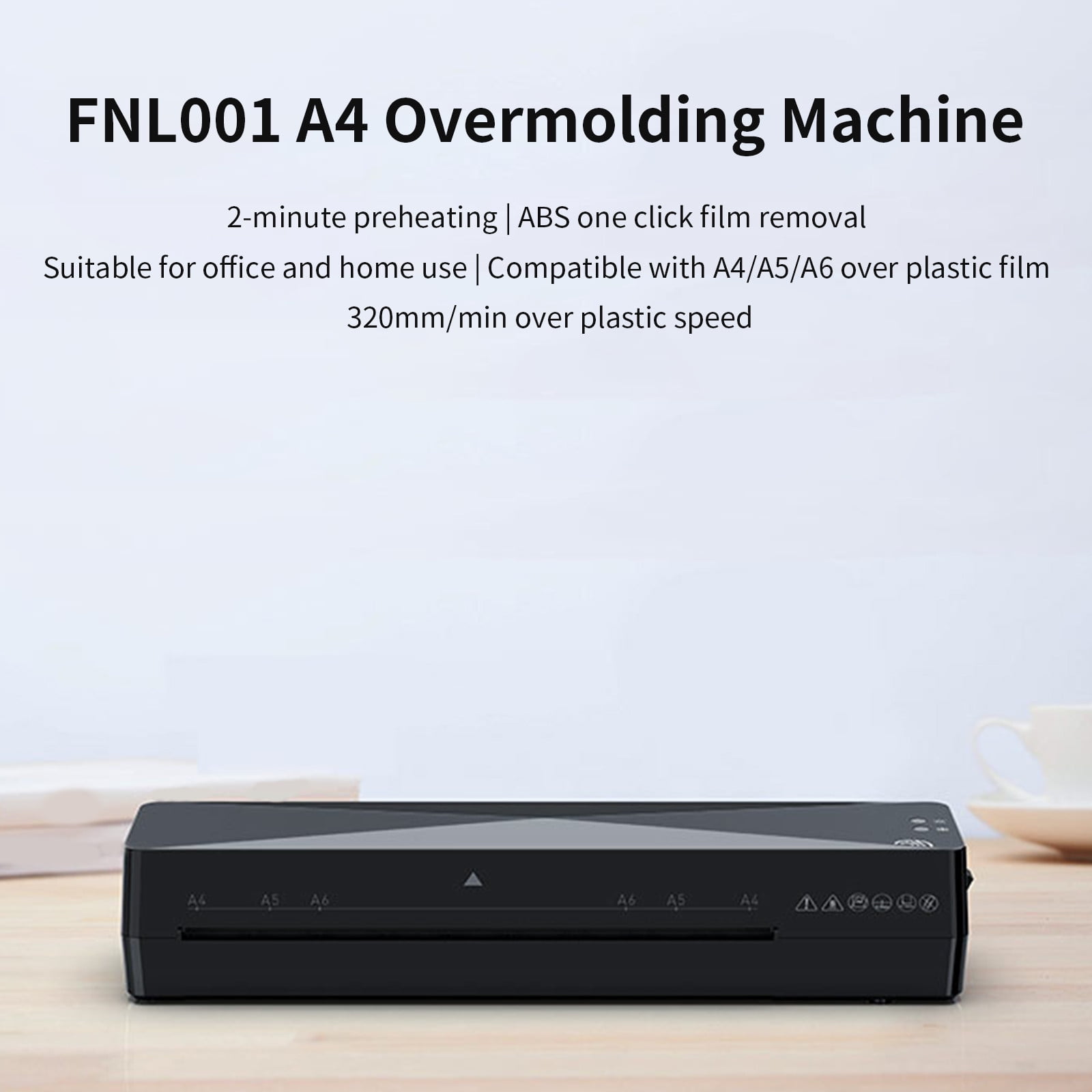 Mini Photo Laminator Automatic Small Laminator, A4 A5 A6 Size Home Laminating Machine with Fast Preheat Low Noise, Photo Plastic Sealer for Documents Photos Craft Projects