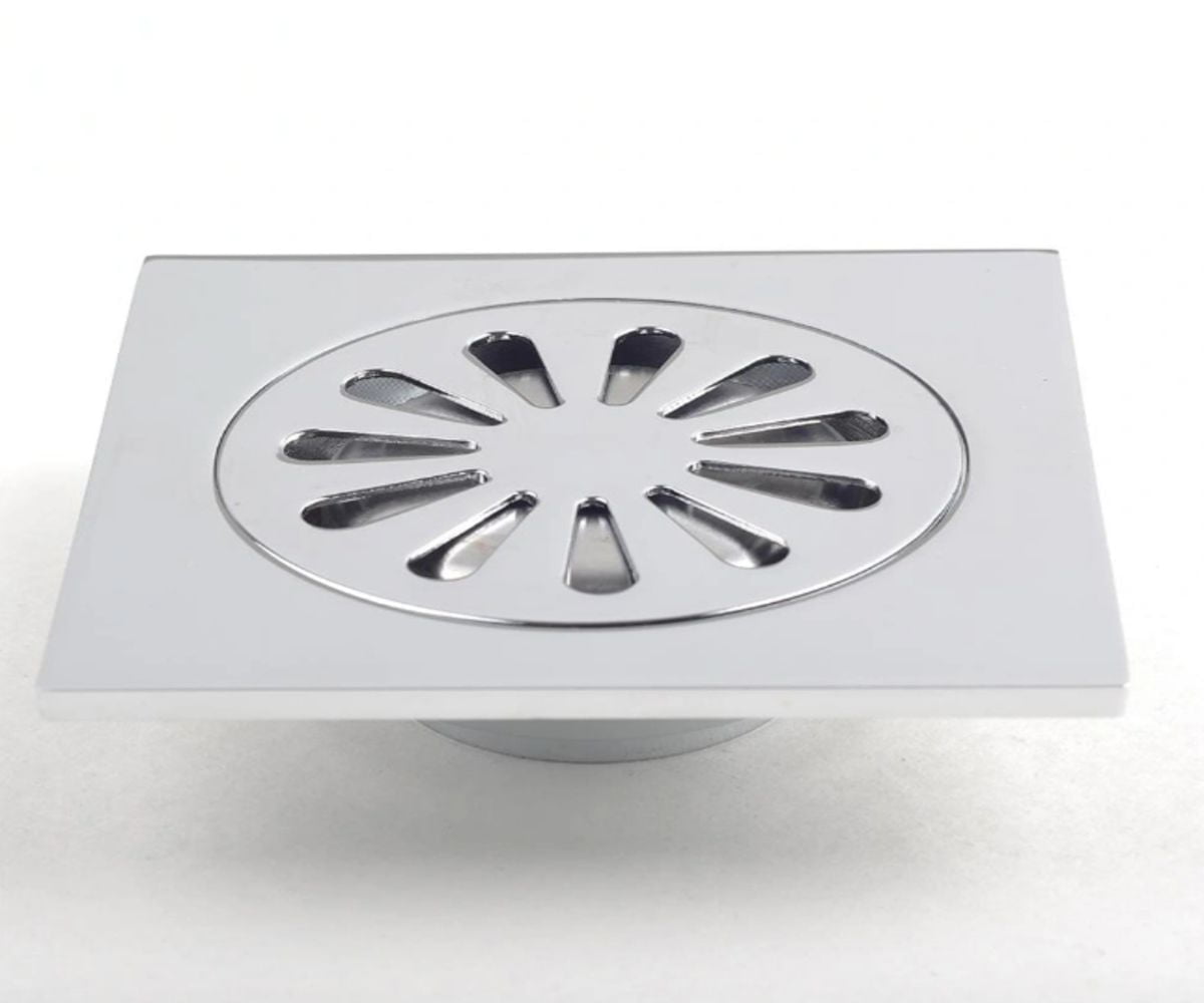 DROP Bath and Kitchen DR091051 Drain de plancher de douche série Flower en chrome