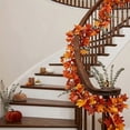 thumbnail image 4 of 68.9 Inch Thanksgiving Decor Hanging Garland,Flexible Bendable Artificial Autumn Maple Leaves for Patio Porch Party, 4 of 6