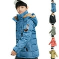 thumbnail image 6 of EnJoCho Youth Hooded Winter Parka Quilted Puffer Coat Boys Girls Fleec𝖾 Lined Insulated Thermal Windproof Snow Jacket 𝖶aterproof Warm Down Coat Kids Outerwear, 6 of 7