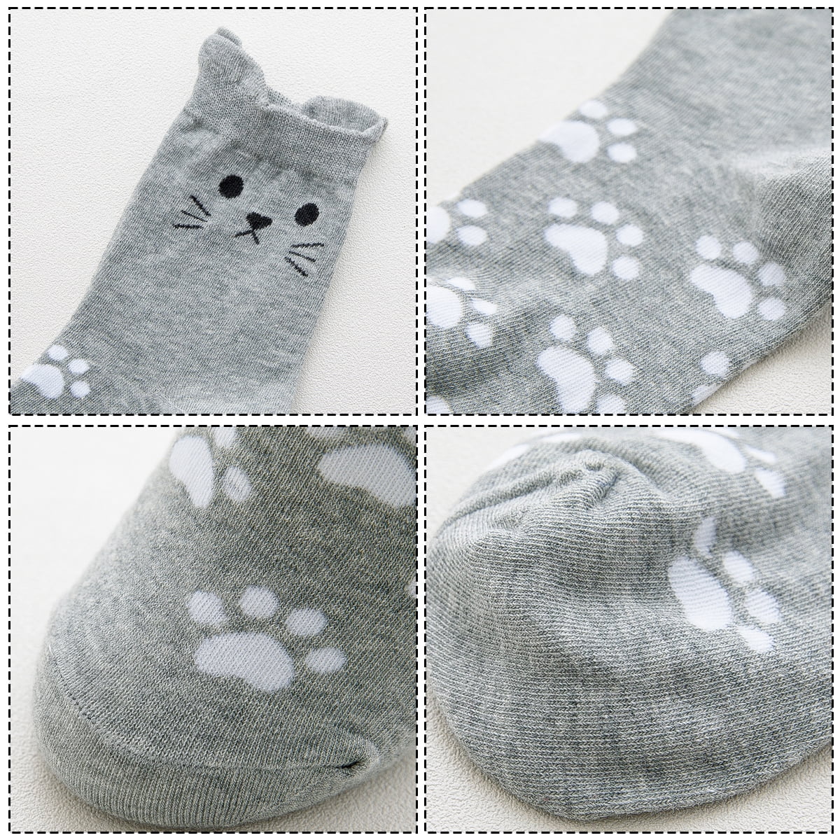 Cadeau Pour Femme, 5 Paires De Chaussettes Pour Chat