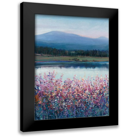 OToole, Tim 12x14 Black Modern Framed Museum Art Print Titled - Lakeside Mountain I