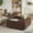 Walnut, variant on GUNAITO Lift Top Coffee Table with Storage, Square Coffee Table and Modern Farmhouse Center Table for Living Room, Natural wood color