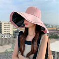 thumbnail image 3 of Fashion Summer Mens Bucket Hat UV Protection Sun Hats Soft Foldable Wide Brim Outdoor Beach Panama Cap Fisherman Cap, 3 of 5