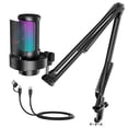 thumbnail image 1 of Micrófono USB para juegos FIFINE AmpliGame A8T con luces RGB, 1 of 7