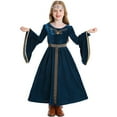 thumbnail image 2 of Piuwrlz Girls Halloween Party Dresses Kids Girl Cos Perform Dress Blue Size 5-6 Years, 2 of 4