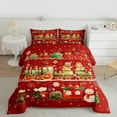 thumbnail image 2 of Manfei Cute Christmas Train Full Size Comforter Sets,Kawaii Xmas Snowman Bedding Comforter Set,Happy New Year Bedding Sets For Girl Kids,Ultra Soft Home Decor Reversible,3 Pieces, 2 of 8