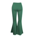 thumbnail image 6 of Green Leggings for Women Ladies Solid Color High Waist Slim Fit Casual Flared Pants Trousers Woman Pants Clearance, 6 of 6