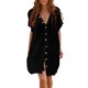 thumbnail image 1 of Mujeres Trajes de Baño Cubiertas Nueva Camisa Suelta Playa Cardigan, Sexy Transpirable Vacaciones Bikini Cubierta, 1 of 5