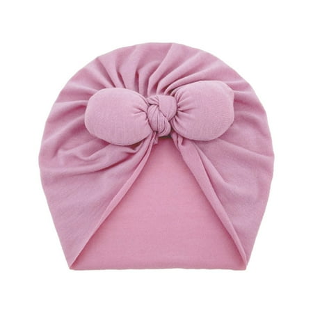 

TAIAOJING Baby Turban Turbans for Baby Girls Hat Boys Elastics Toddler Solid Turban Girls Bowknot Baby Cap Knitted Baby Care