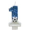 thumbnail image 2 of Soccer Party Decorations, Birthday Number Candles White Soccer Birthday Candles for Cake, Fun Glitter Birthday Candles Cake Cupcake Topper for Party Anniversary Supplies, Soccer N Number 1, 2 of 9