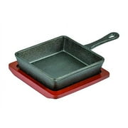 Pearl Metal Skillet Square 13 x 13cm Iron Cast Iron IH Oven Safe Sprout HB-6211