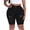 Black-958, variant on Gocolloa Women Plus Size Jean Shorts Stretchy High Waisted 10" Inseam Knee Length Denim Bermuda Shorts Black 18W