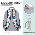 thumbnail image 5 of Police and Vest White Pattern Backpack for School, Cute School Bag with Adjustable Shoulder Straps and Padded Back, 15.3"x11"x6.7", 5 of 5