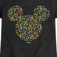 thumbnail image 3 of Disney - Mickey Head With Pattern - Toddler & Youth Girls Short Sleeve Graphic T-Shirt, 3 of 5