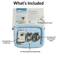 thumbnail image 3 of Midwest Homes for Pets iCrate Single Door Dog Crate Bundle Includes Crate Cover, Dog Bed and Pet Bowls, Blue, 3 of 5