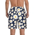 thumbnail image 3 of Kdxio Daisy Floral Pattern Mens Casual Shorts - Drawstring Summer Beach Sports Shorts for Men, 3 of 9