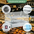 thumbnail image 3 of Danolapsi 2-Tier Food Warmer Countertop, 22 Inch Commercial Pastry Display Case with Rear Door Access,1.5 cu. ft. Stainless Steel Bakery Display Case for Coffee Shop, Buffet Restaurant, 3 of 8