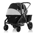 thumbnail image 1 of Evenflo Pivot Xplore Dreamz All-Terrain Stroller Wagon with Bassinet Insert (Jetsetter Black), 1 of 5