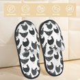 thumbnail image 2 of Balery Retro Rooster Pantuflas de Casa de Felpa Silenciosas con Diseño Estampado, Zapatillas Cómodas Antideslizantes de Algodón para Interior-Medium, 2 of 8