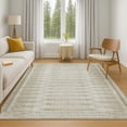 thumbnail image 7 of Addison Rugs Mayfield Premium Machine Washable Transitional Border Khaki Rectangle Rug, 3' x 5', 7 of 7