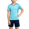 thumbnail image 3 of Letdown Outfit Sets for Boys Kids Sports Short Sleeve Training With Football Theme Breathable Athletic Youth Team Practice Party Photography Clothes Daily Comfort Wear Summer Outfits for Kids, 3 of 6