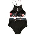 thumbnail image 4 of Female Bathing Suit, Floral Print U-Neck Tops+ High Waist Panties, 4 of 8