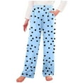 thumbnail image 3 of ZVAVZ Valentine's Day Pants for Boys Girls Wide Leg Sweatpants Kids Elastic Waist Sports Trousers with Pockets Light Blue,15-16 Years, 3 of 7