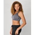 thumbnail image 3 of Hanes Sport Women's Seamless Racerback Sports Bra Ebony Heather L, 3 of 8
