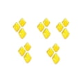 thumbnail image 1 of O'Creme Edible Yellow Rhombus ("Diamond Shape") Gemstone Jewels 10 Millimeters x 20 Millimeters for Decorating Cakes and Cupcakes, 0.25 Ounce Net Weight (about 30 Pieces), 1 of 1