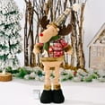 thumbnail image 2 of AVAIL Christmas Sitting Santa Claus Snowman Reindeer Christmas Ornament Long Legs Table Fireplace Decor Home Decoration Christmas Figurines Plush (Santa Claus, Snowman, Elk), 2 of 7