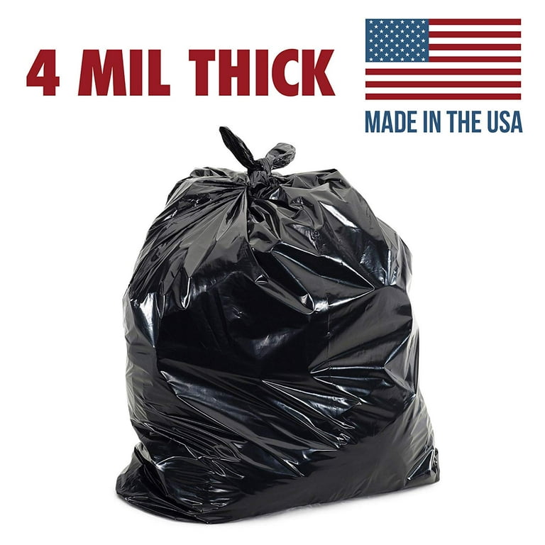 ToughBag 42 Gallon Trash Bags, 3 Mil Contractor Bags, Heavy Duty Large  Trash Can Liners, Black Garbage Bags, 38 x 48 (50 COUNT) - Outdoor