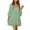 Green, variant on OGLCCG Women Summer Tunic Dress V Neck Casual Loose Flowy Swing Shift Dresses Lantern Sleeve Ruffle Babydoll Mini Dress