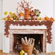 thumbnail image 4 of pstuiky Decoraciones de Halloween y Acción de Gracias guirnalda de hojas artificiales calabaza colgante de ratán guirnalda de hojas de arce decoración para interiores hogar Halloween, 4 of 6