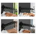 thumbnail image 2 of Tizuqe Wall Mounted Laundry Hanger Dryer Rack Folding Clothes Hanger Metal Storage Rack for Home Dormitory Balcony Heavy Duty Hangers, 2 of 17