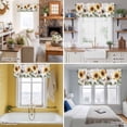 thumbnail image 5 of Sunflower Vintage Kitchen Curtain Valances for Windows Farmhouse Short Curtains, Pastoral Rustic Botanical Flowers Rod Pocket Valance Curtain for Bedroom Cafe Living Room, 5 of 8