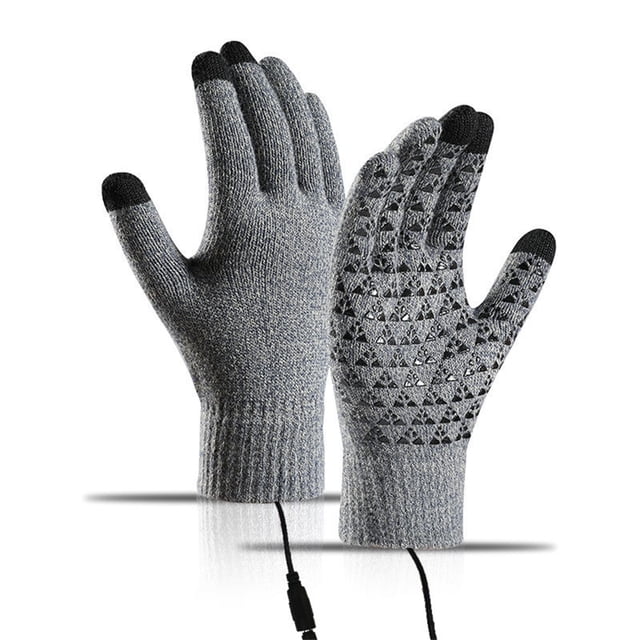 Gants Chauffants USB Gants d'Hiver Chauds Gants Chauffants Gants d'Hiver Tactiles Température Réglable Chauffe-Mains Gants pour Hommes Femmes Gants Mitaines Gants d'Hiver Multicolores