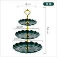thumbnail image 1 of European Three-layer Cake Stand Wedding Party Dessert Table Candy Fruit Plate Cake Self-help Display Home Table Decoration Trays green, 1 of 5