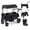 Black, variant on INFANS Wagon Stroller for 2 Kids, Foldable Wagon Cart with Adjustable Handle Pull Bar, Removable Canopy, Footwell, Snack Tray, Harnesses for Infants Toddlers 6-36 Months