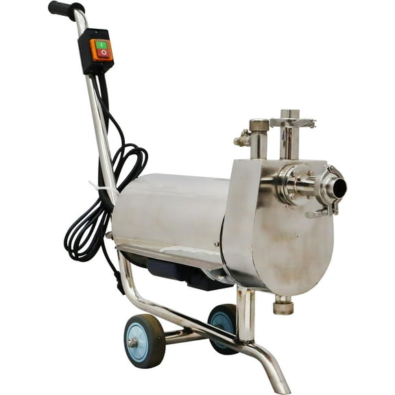 PreAsion Movable 110V Stainless Steel Self-priming Pump 3 Ton Food Grade Sanitary Beverage Pump Stainless Steel Transfer Machine